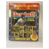 235.  1990 MLB Yearbook & Sticker Set Sealed W/Mat