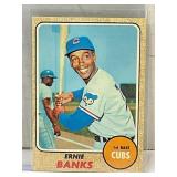 177.  Ernie Banks 1968 Topps Very Nice!!