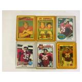 271.  Lot of (6) Vintage Jim Otis Football Cards