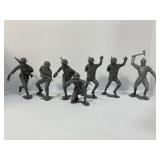 916.  Box of Marx Silver Toy Soldiers & Misc Toys