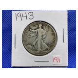 1943 WALKING LIBERTY HALF DOLLAR