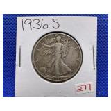 1936-S WALKING LIBERTY HALF DOLLAR