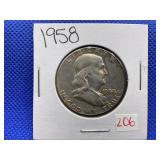1958 FRANKLIN HALF DOLLAR