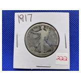 1917 WALKING LIBERTY HALF DOLLAR