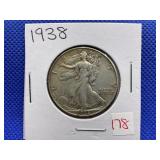1938 WALKING LIBERTY HALF DOLLAR