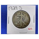 1929-S WALKING LIBERTY HALF DOLLAR