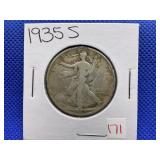 1935-S WALKING LIBERTY HALF DOLLAR