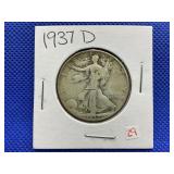 1937-D WALKING LIBERTY HALF DOLLAR