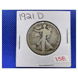 1921-D WALKING LIBERTY HALF DOLLAR
