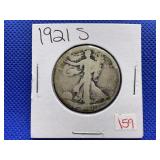 1921-S WALKING LIBERTY HALF DOLLAR