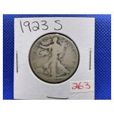 1923-S WALKING LIBERTY HALF DOLLAR