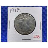 1918 WALKING LIBERTY HALF DOLLAR