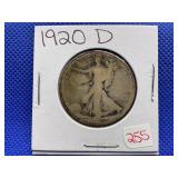 1920-D WALKING LIBERTY HALF DOLLAR
