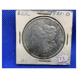 1921-D MORGAN SILVER DOLLAR