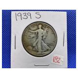 1939-S WALKING LIBERTY HALF DOLLAR
