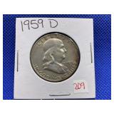 1959-D FRANKLIN HALF DOLLAR