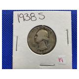 1938-S WASHINGTON QUARTER