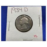 1934-D WASHINGTON QUARTER