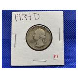 1934-D WASHINGTON QUARTER