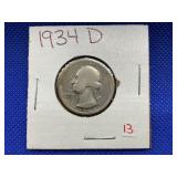 1934-D WASHINGTON QUARTER