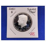 2021S KENNEDY HALF DOLLAR SILVER PROOF