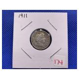 1911 BARBER DIME