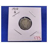 1910S BARBER DIME