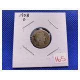 1908O BARBER DIME