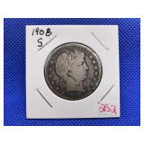 1908S BARBER HALF DOLLAR