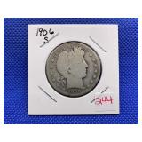 1906S BARBER HALF DOLLAR