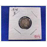 1914S BARBER DIME