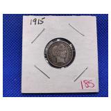 1915 BARBER DIME