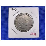 1906 BARBER HALF DOLLAR