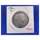 1906O BARBER HALF DOLLAR