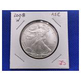 2008W AMERICAN SILVER EAGLE - BURNISH