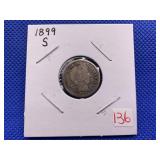 1899S BARBER DIME