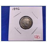 1896 BARBER DIME