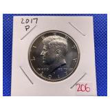 2017P KENNEDY HALF DOLLAR