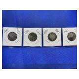 LOT OF 4 SILVER CANADIAN QUARTERS 1944, 1950, 1962