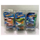 LOT OF 6 HOT WHEELS TREASURE HUNT CARS IN FACTORY