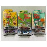 LOT OF 6 HOT WHEELS TOM AND JERRY CARS IN FACTORY