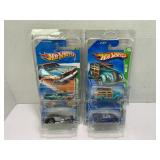 LOT OF 4 HOT WHEELS TREASURE HUNT CARS IN FACTORY