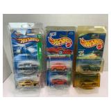 LOT OF 6 HOT WHEELS CARS IN PROTECTIVE CASES