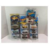 LOT OF 10 HOT WHEELS CARS WITH PROTECTIVE CASES