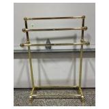 BRASS COATED METAL QUILT RACK - 25' X 9' X 38'