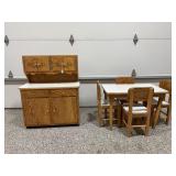 HANDMADE CHILDS TABLE WITH 4 CHAIRS AND PLAY