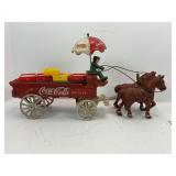 Coca-Cola cast iron Horse Drawn Delivery Wagon -