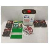 Boron charcoal lighter tin, Texaco/Molbiloil