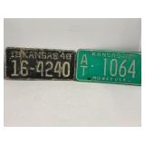 1948 & 1970 Kansas License Plates