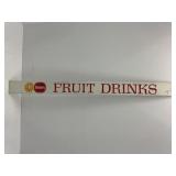 Borden's Fruit Drinks metal Door Push - 26' x 2'